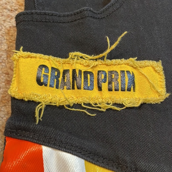 Copper Rivet Motor Sport Patch Black Jeans 36x32 - Picture 5 of 12